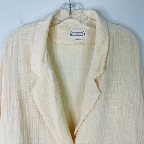 Loveriche cream gauzy lagenlook coastal button boxy medium - Picture 2 of 8